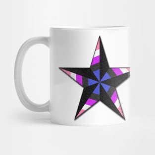 Gender Fluid Pride Flag Colored Nautical Star Mug